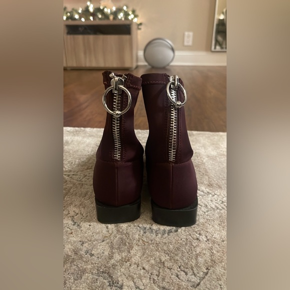 Zara Deep Burgundy Ankle Booties - Picture 3 of 4
